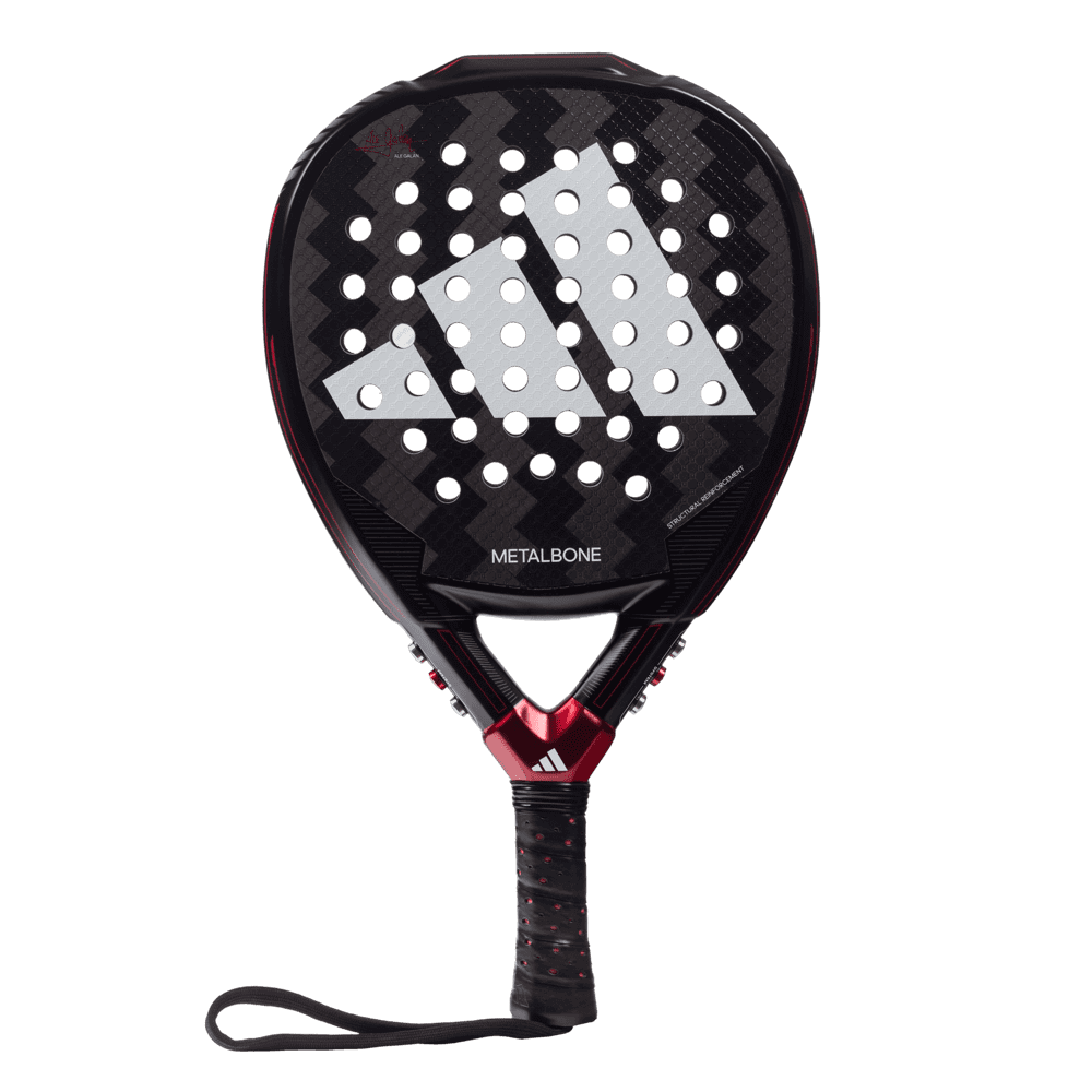 Front view of the Adidas Metalbone 3.3 padel racket showcasing its modern design, diamond shape, and power-focused structure.